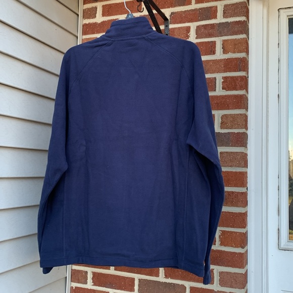 Navy blue men’s fleece zip-up size medium - Picture 4 of 6